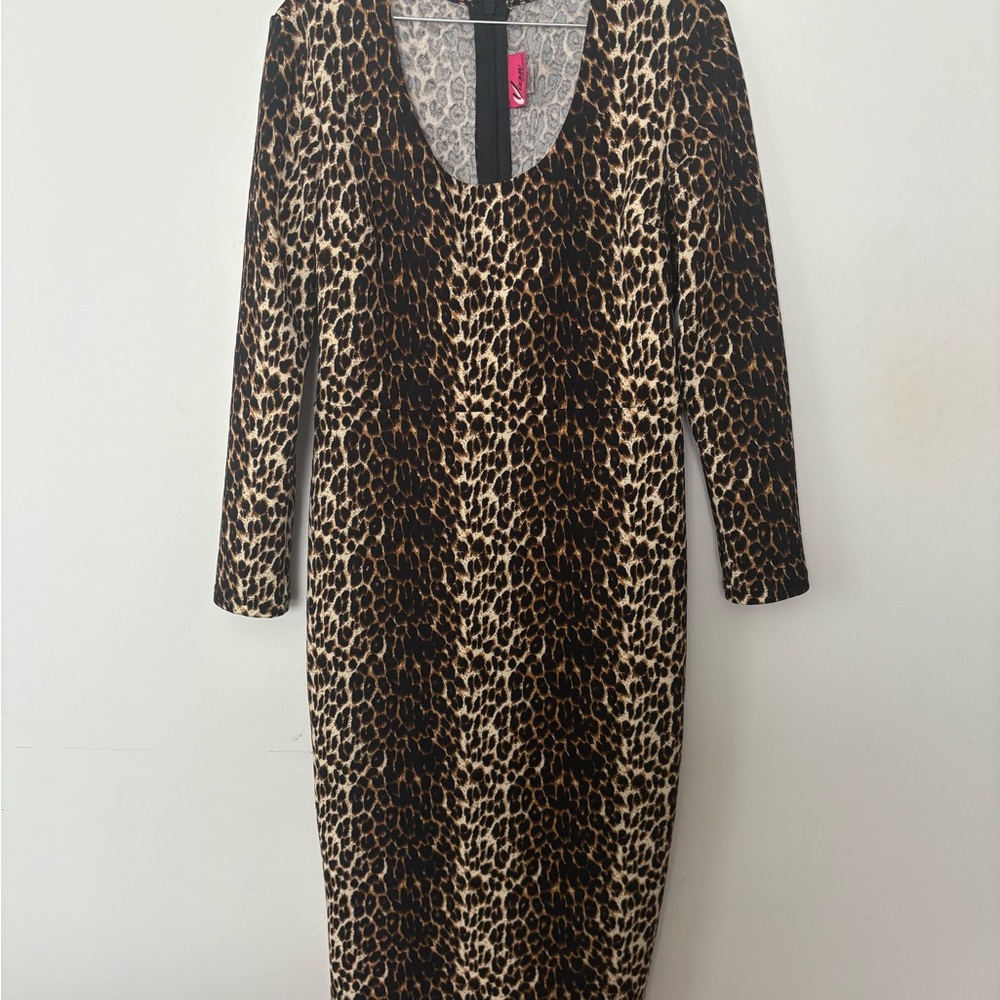 Vixen by Micheline Pitt Brown and Black Bodycon Dress